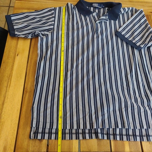 Polo Ralph Lauren Men's Polo Shirt Blue White Stripe Size XL Short Sleeve - Picture 3 of 5